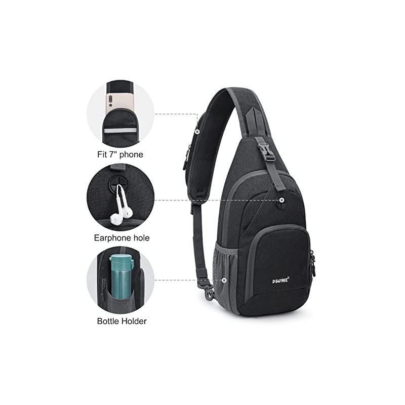 G4Free Sling Bag Crossbody Backpack Small Chest Shoulder Bag Outdoor