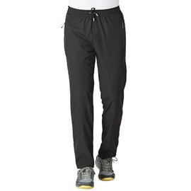 JHMORP Men's Stretch Athletic Workout Pants Sweatpants Lightweight Quick Dry Outdoor Hiking Track Casual Pants with Zipper Pockets (Black,CA M)