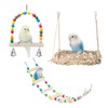 3 Pcs Bird Toys, Parrot Toys, Bird Ladder, Swing, Perch,