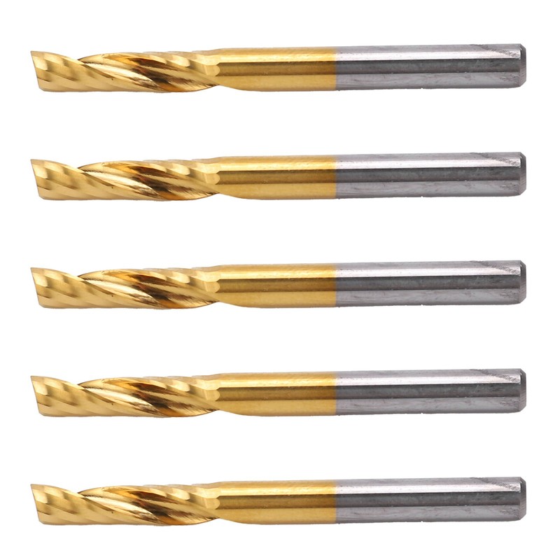 5pcs CNC Router Bits Spiral End Mill Milling Cutter Set