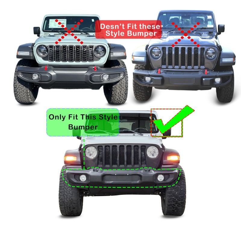 WOZUA Front Bumper License Plate Bracket Mount Holder for 2018
