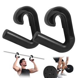 AWNOM Neutral Grip Handles for Pull Up: Ergonomic Portable Hooks for Barbell Row Deadlift Resistant Bands for Home Gym Fitness Enthusiasts (Style B)