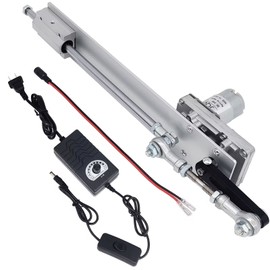 JQDML Reciprocating Cycle Linear Actuator, DC 24V Stroke 1.18"-6" Gear Adjustable Telescopic Motor DIY Motor with Speed Controller (24V150MM120RPM)