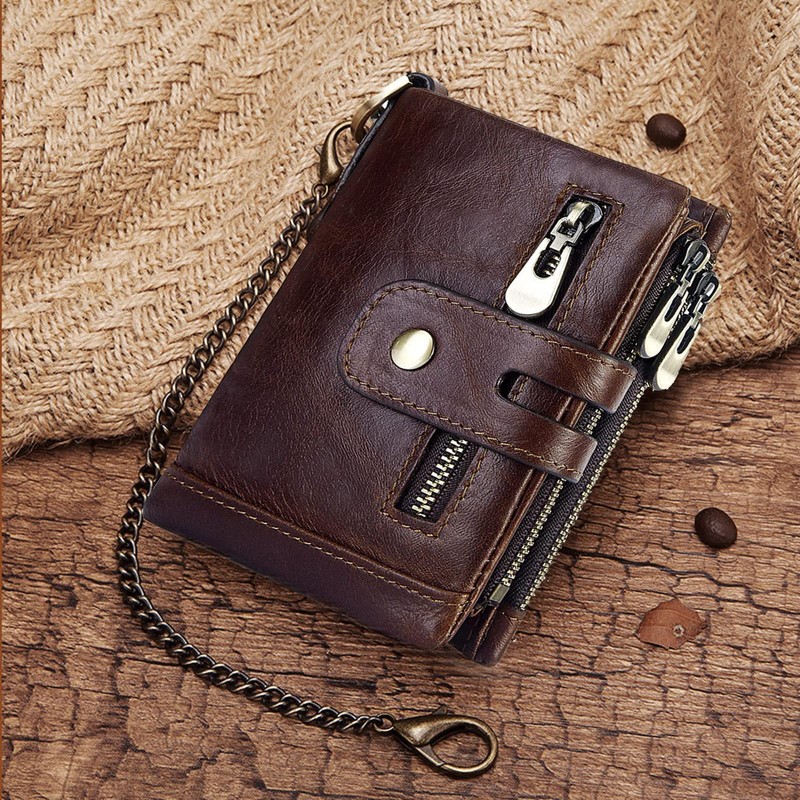 PORRASSO Women's Leather Wallet Credit Card Holder with RFID Protection
