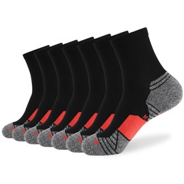 WANDER Men's Athletic Socks 7 Pairs Above Ankle Running Low Cut Compression Socks for Sport Cycling 10-12