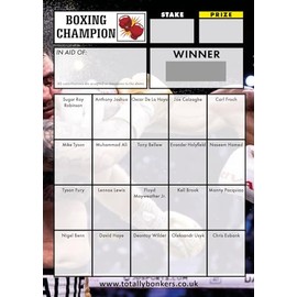 Totally Bonkers - Boxing Fundraising Scratch Cards - 20 Square - A6 (148x105mm) - 10 Pack - TB0082 - Blind Card
