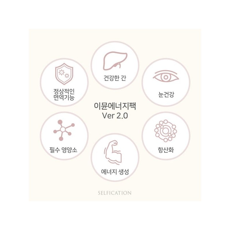 Selfication 면역과 활력 에너지를 한번에 이뮨에너지팩 1개월(2BOX) Immune Energy Pack