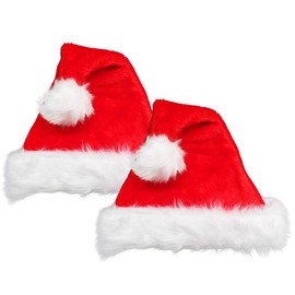 Ciffre Set of 2 Christmas Hats Santa Hat Classic Simple Sexy Plush Edge X6