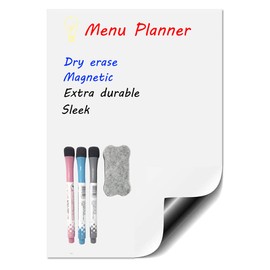 Dry Erase Board Sheet Fridge Fridge Wall FLYTENG Family Organiser with Habit &to-do List Magnetic Soft Whiteboard for Refrigerator,Office,School (A3)