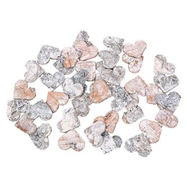 Birch Heart Bark Pack of 200 White 2.5 x 2.5 cm