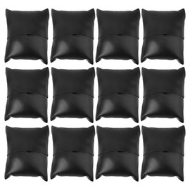 Hemobllo 12pcs Watch Pillows, Pu Leather Material, Soft and Not Easy to Damage, for Displaying Watches, Jewelry Bracelets, Black, 2.9×3.7in