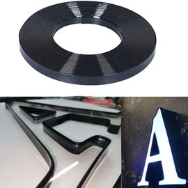 Upgrade New Material Trim Cap 26mm (1in) x 40m (131ft)/roll Arrow Trim Cap for Channel Letter Making (Black)