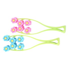 WOONEKY 2pcs Face Massage Roller Hand Held Aging Facial Care Tool for Skin Elasticity and Relaxation Compact for Go Use for Women