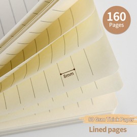 VEESUN Notepad A6 Ruled 8 Pieces: Notebook 80 Sheets/160 Pages Spiral Pad Kraft Cover Pad Sketch Pad Diary Spiral Bound Gift for College Office Back to School