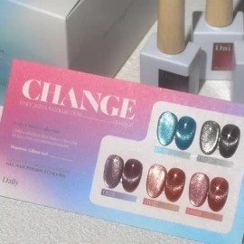 Daily 데일리 젤네일 온도변화 자석젤 체인지 5종세트 Daily Gel Nail Temperature Change Magnet Gel Change 5-Piece Set
