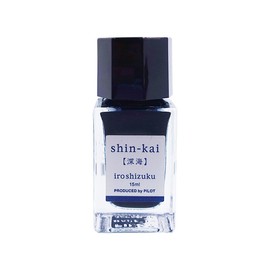 PILOT INK15SNK Iroshizuku Iroshizuku Fountain Pen Water Based Ink Mini Bottle, 0.5 fl oz (15 ml) [Deep Sea]