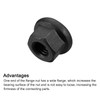 QUARKZMAN 5pcs M8 Flange Hex Lock Nuts Grade 10.9 Carbon