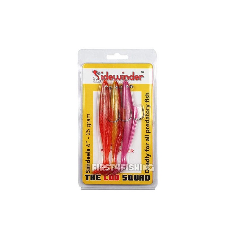 Sidewinder Sandeel Lures Pearl 8" Fishing Lure