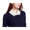 Mrotrida Women's White Fake Collar Stand Beads Detachable Shirt Collar