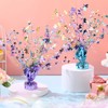 CraftyDream 6 Pcs Table Decorations Rainbow Unicorns Metallic Gleam Foil