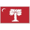 5 Inch State Of South Carolina Big Red Citadel Flag Vinyl Sticker