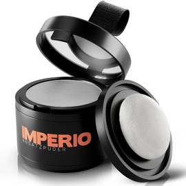 IMPERIO Root Powder - Hair Concealer for Hair Thickening for Women and Men, Waterproof Hair Makeup for Concealing Roots - 4 g (Light Grey)