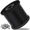 Vinyl Coated Wire Rope 304 Stainless Steel Coated Wire Cable-Black,