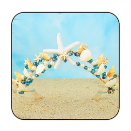 Fashband Boho Starfish Bridal Wedding Tiaras and Crowns Gold Shell Bridal Headbands Sea Star Beach Wedding Headwear for Women