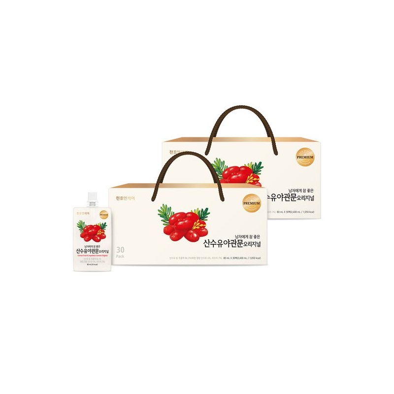 Cheonhoencare [천호엔케어] 산수유야관문 오리지널 30팩 2박스 / 천호식품 [Cheonho N