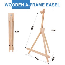 ESRICH Painting Stand,Art Easel A-Type Display Stand,Adjustable Wooden Tabletop Easel Stand,Holds Highest to 21"Canvas,Portable Canvas Photo Picture Sign Holder (3Pack)