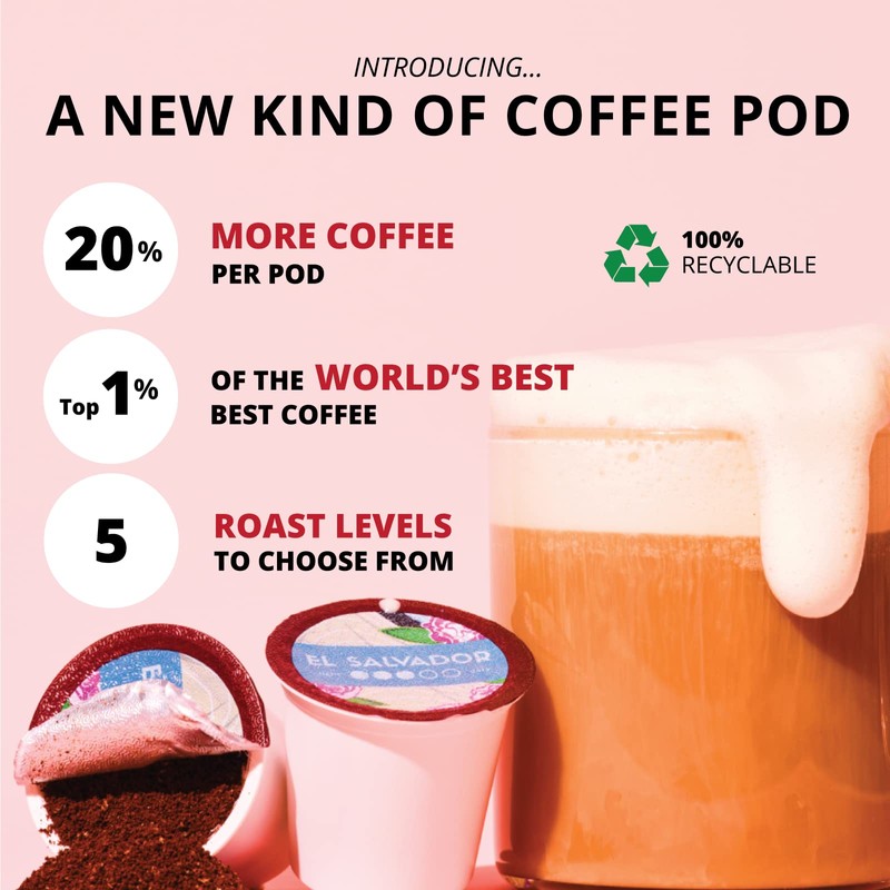 Atlas Coffee Club Coffee Pods – Light/Medium Roast, Single-Origin Tanzania,