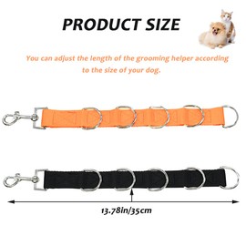ASOCEA Dog Grooming Extension Strap Loops Extender Adjustable Pet Nylon Bathing Restraint Band with 5D-Rings Quick Release (2 Pack)