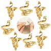J.CARP 8 Pcs Adjustable Knitting Crochet Loop Ring, Braided Knitting