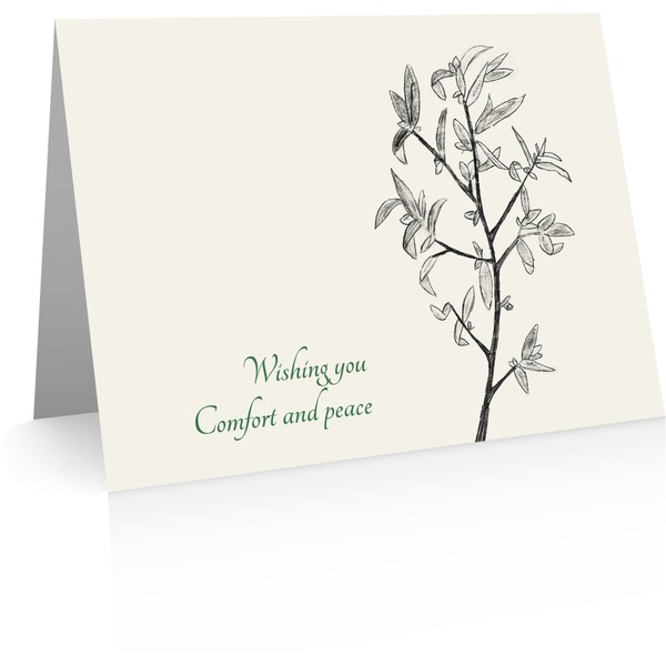 Peace and Comfort Sympathy Cards (20 Foldover Cards and Envelopes)