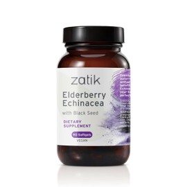 Zatik Zatik Naturals - Elderberry Echinacea with Black Seed for Immune Support, 90 Vegan Softgels