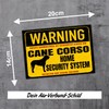 Cane Corso Italiano Dog Sign Warning Security System Door Sign