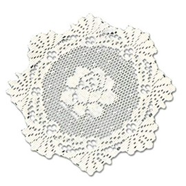 8" Alpine Rose Ecru Doily