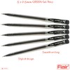 5 x 0.5mm FLAIR Hydra BLACK Gel Pens Easy Grip