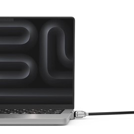 Compulocks Ledge Lock Adapter for MacBook Pro 14" M1, M2, M3 & M5 with Keyed Cable Lock Silver