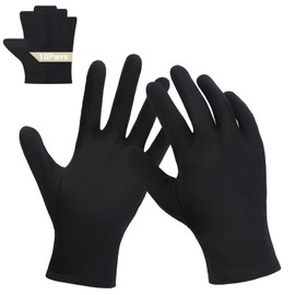 ENPOINT Archival Photo Gloves, 10 Pairs Black Work Gloves for Art Handling Working Photography Cloth Gloves Liners Bulk for Handling Film, Photo, Coin Collectors, Jewelry, Metal Inspection Men & Women