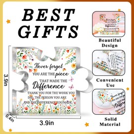 OZUEMUL Retirement Gift for Woman Employee Appreciation Gifts Desk Accessories Office Decor Thank You Gifts for Women Retirement Decorations Goodbye Gift for Coworkers