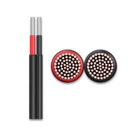 LOWENERGIE Solar Panel Cable H1Z2Z2-K Double insulated 1800V high performance Cut to Length UV Flame Ozone Heat Resistant 30 year service life 4mm (8)