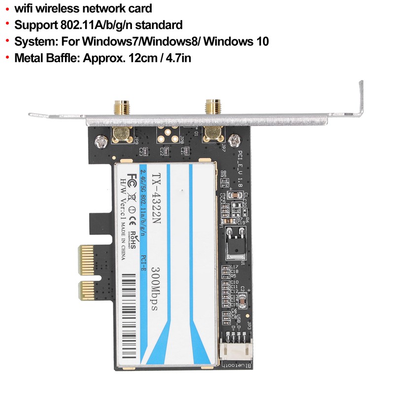 Wireless Network Card Dual Band Desktop Adapter BCM943228 2.4g/5g 300mbps