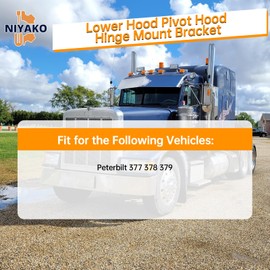 Niyako Lower Hood Pivot Hood Hinge Mount Bracket Replacement# 13-04708R 13-04708L 13-04154 13-04164 M134708R M134708L Fit Peterbilt 377 378 379