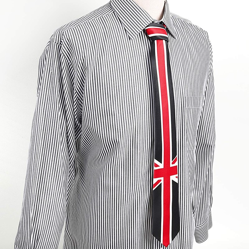 M.H.A.style 9089 Men's Necktie, Union Jack, Patterned Necktie, Casual, a.