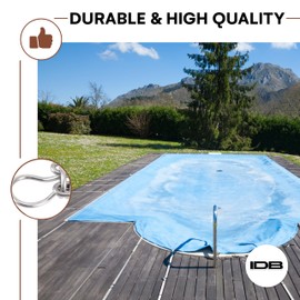 Wood Grip Swimming Pool Stainless Steel Spring Covers with Stopper D Ring and Protective Vinyl Spring Cover - for Winter Safety Pool Covers - Pool Cover Springs for Inground Pools (Pack of 5)