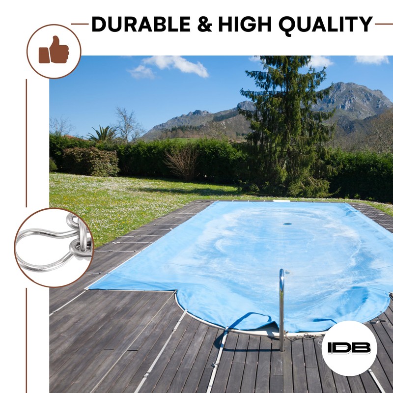 Wood Grip Swimming Pool Stainless Steel Spring Covers with Stopper