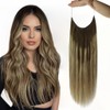 Full Shine Invisible Wire Hair Extensions Balayage Hair Extensions Clip