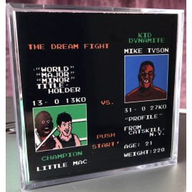 Gamer Nostalgia Punch Out Nes Mike Tyson 3D Cube Handmade Diorama Shadowbox Fan Art Room Decor