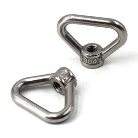 304 Stainless Steel Eye Nut M20 Triangle Ring Shape Lifting Eye Nut Set Threaded Nut Fastener 2PCS